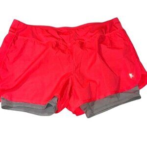 Danskin Now Semi-Fitted Glow Orange Athletic Shorts L